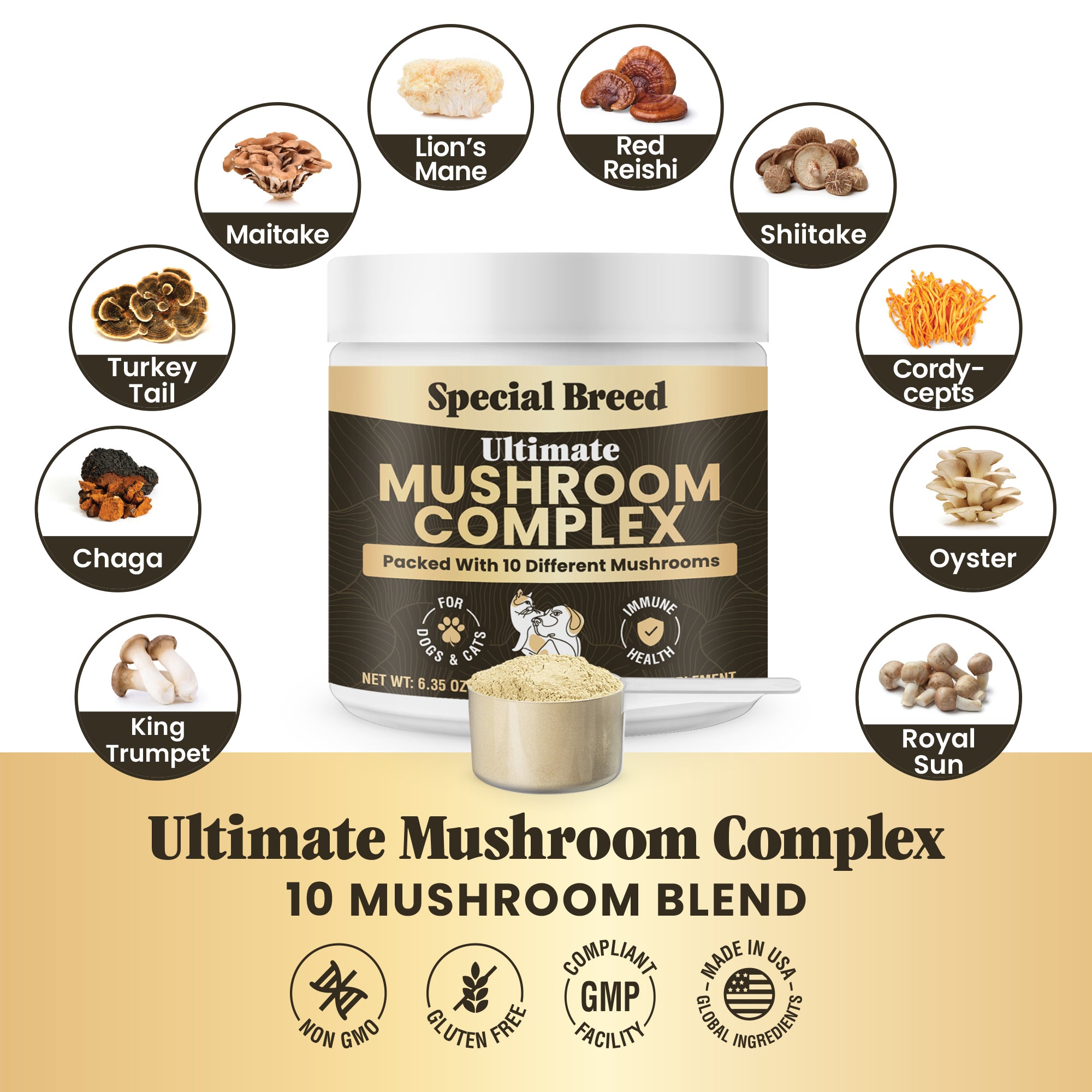 Mushroom Complex For Dogs & Cat 180g
