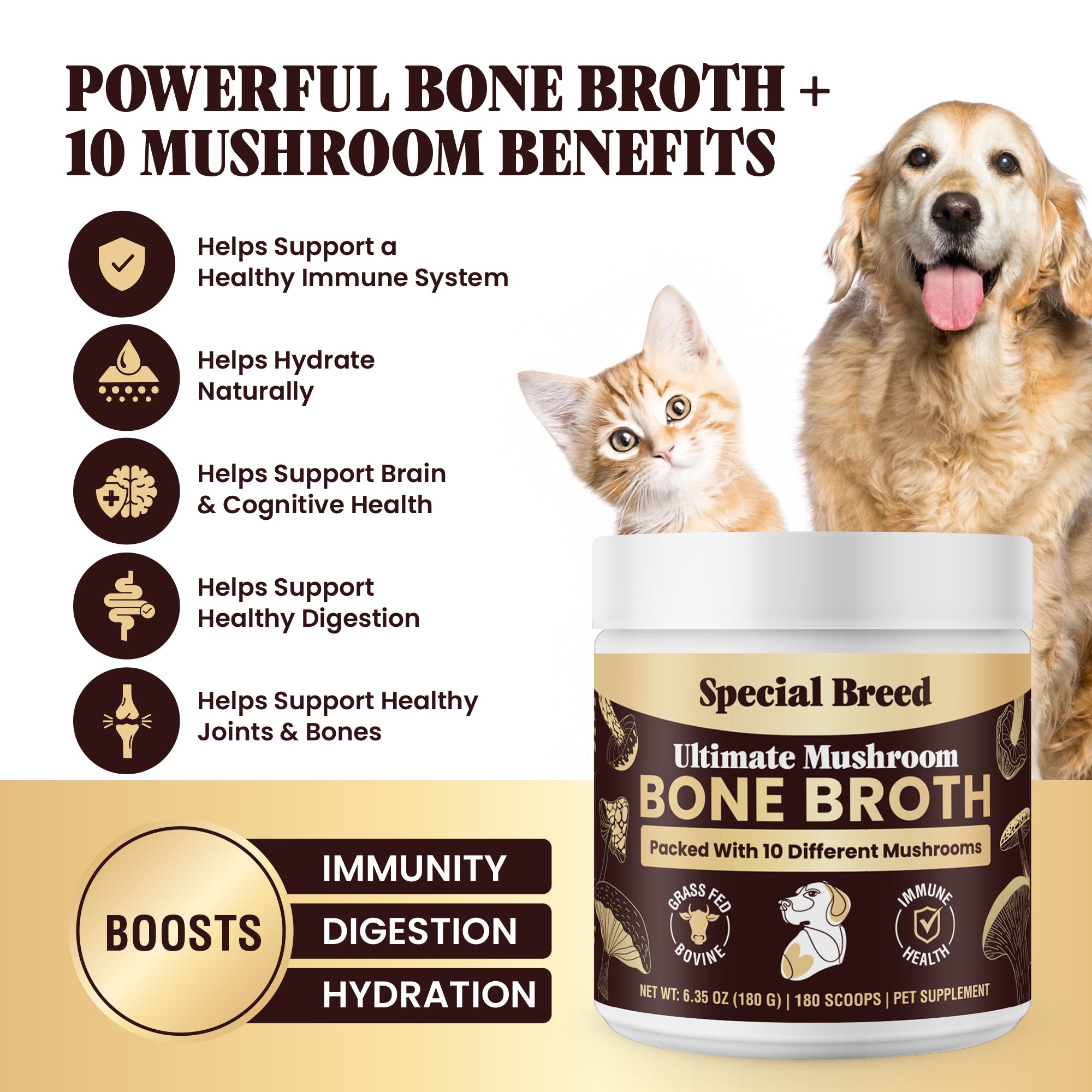 Mushroom Bone Broth For Dogs 180g