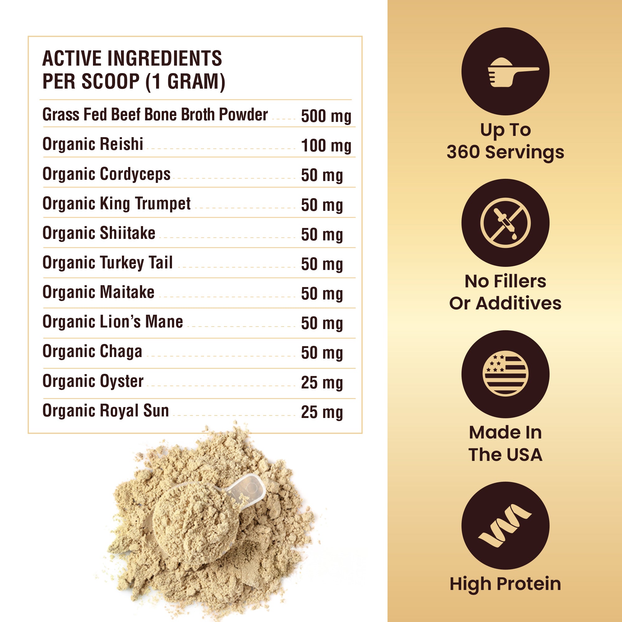 Mushroom Bone Broth For Dogs 180g