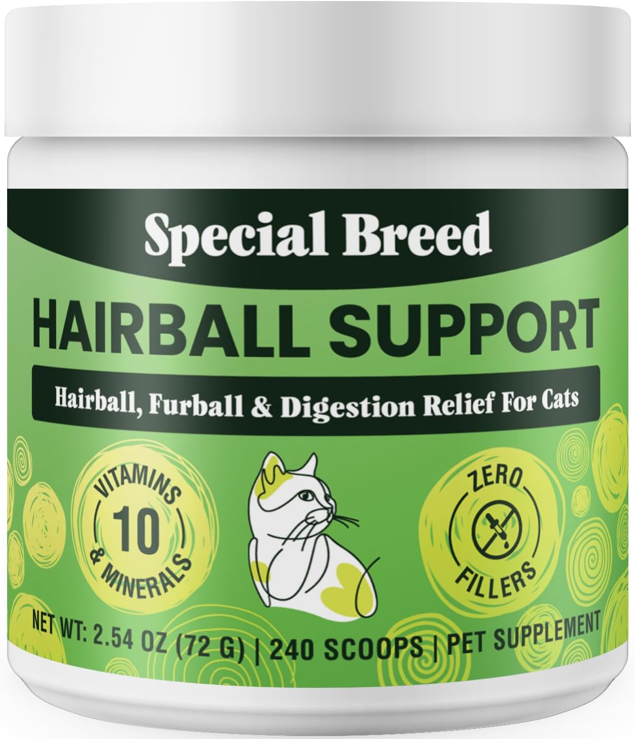 Hairball Support Powder For Cats