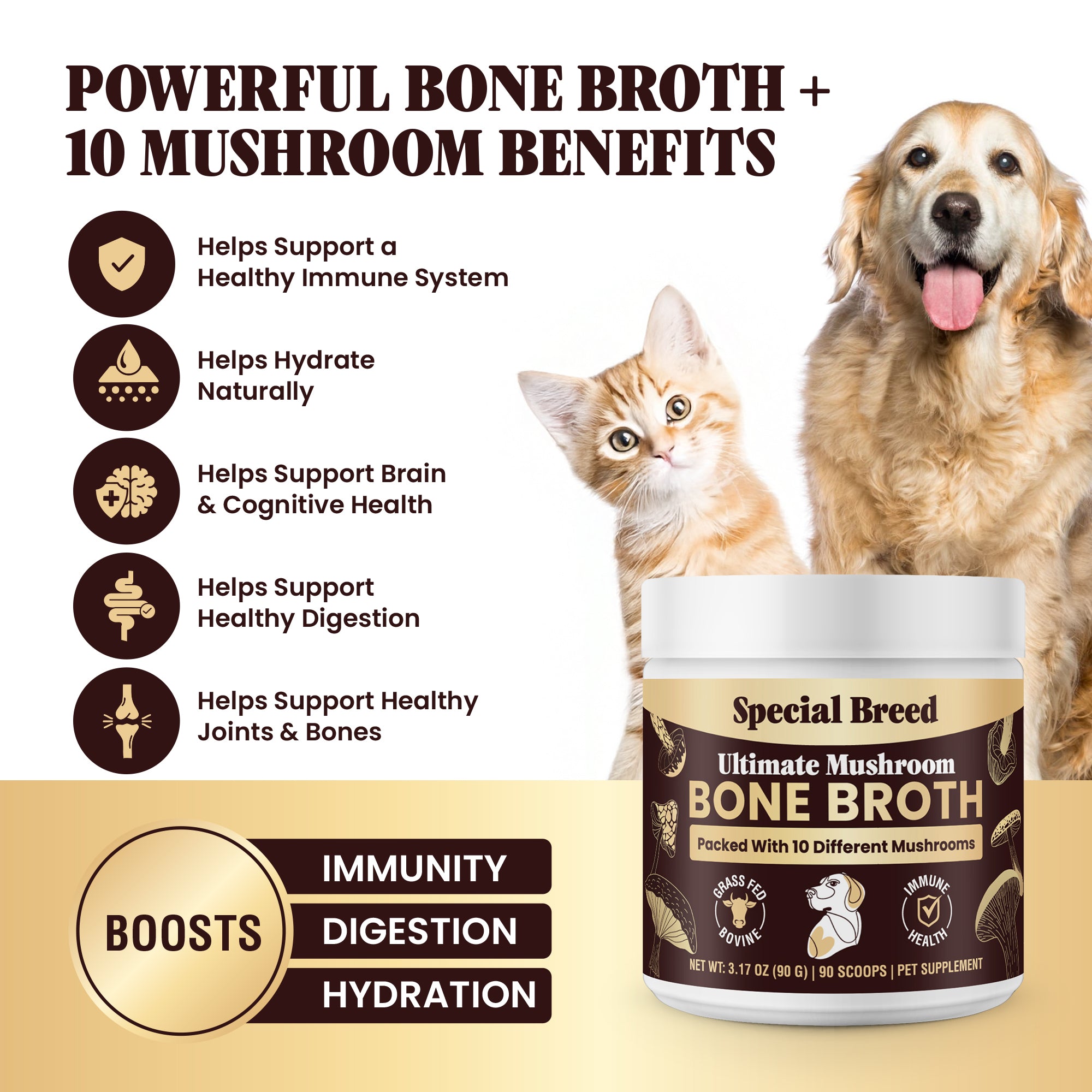 Mushroom Bone Broth For Dogs 90g