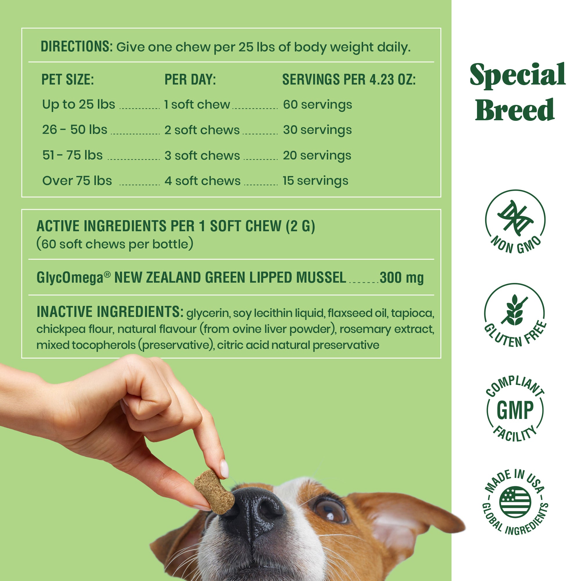 Green Lipped Mussel Soft Chews - 60 Chews