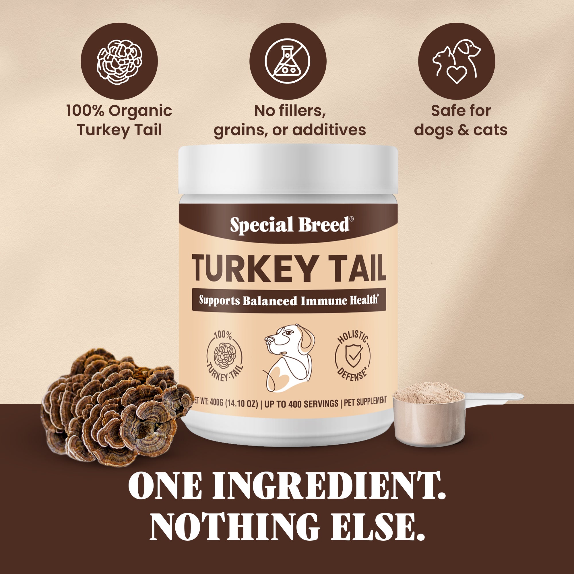 Organic Turkey Tail Powder - 14.10oz