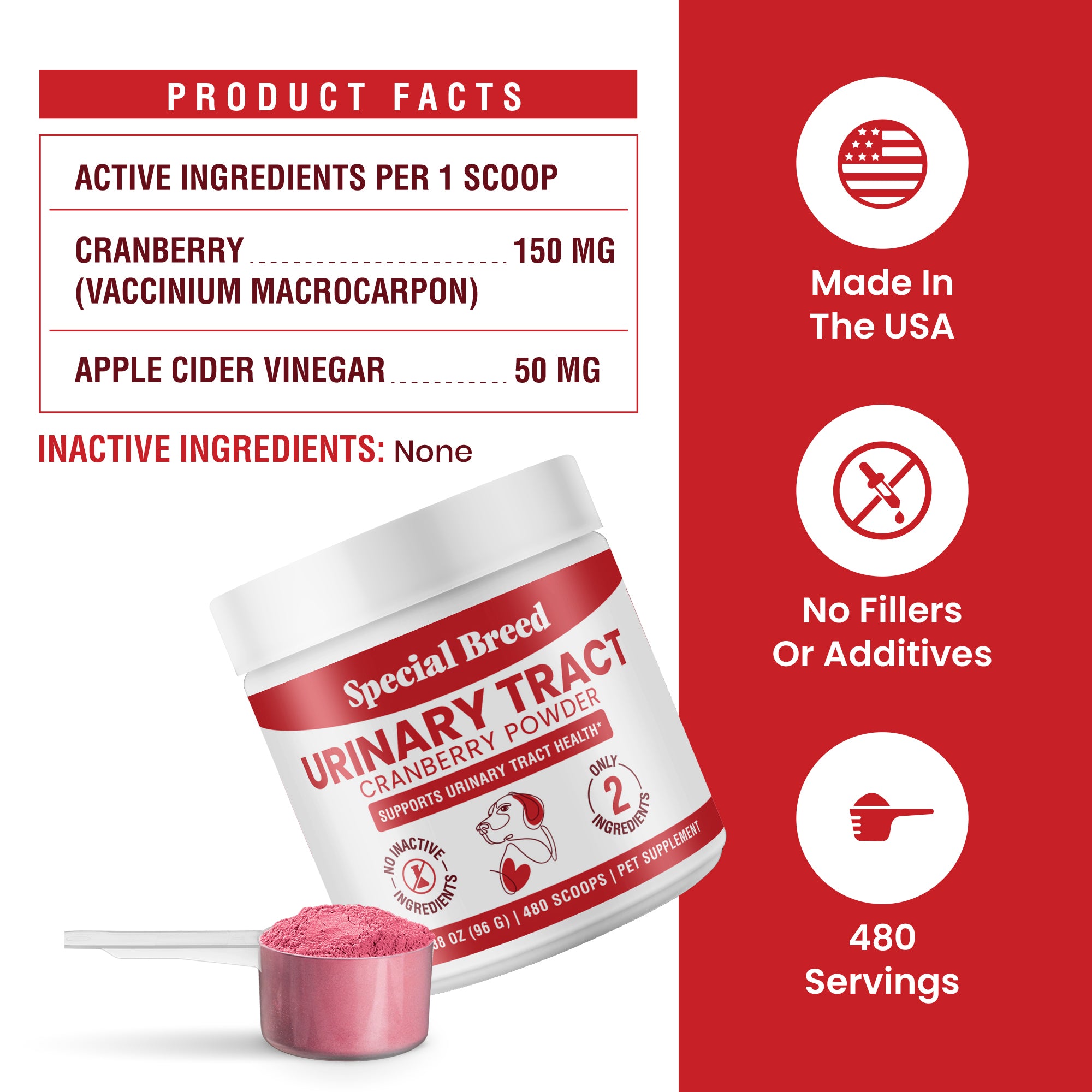 Urinary Tract Powder For Dogs - 480 Scoops