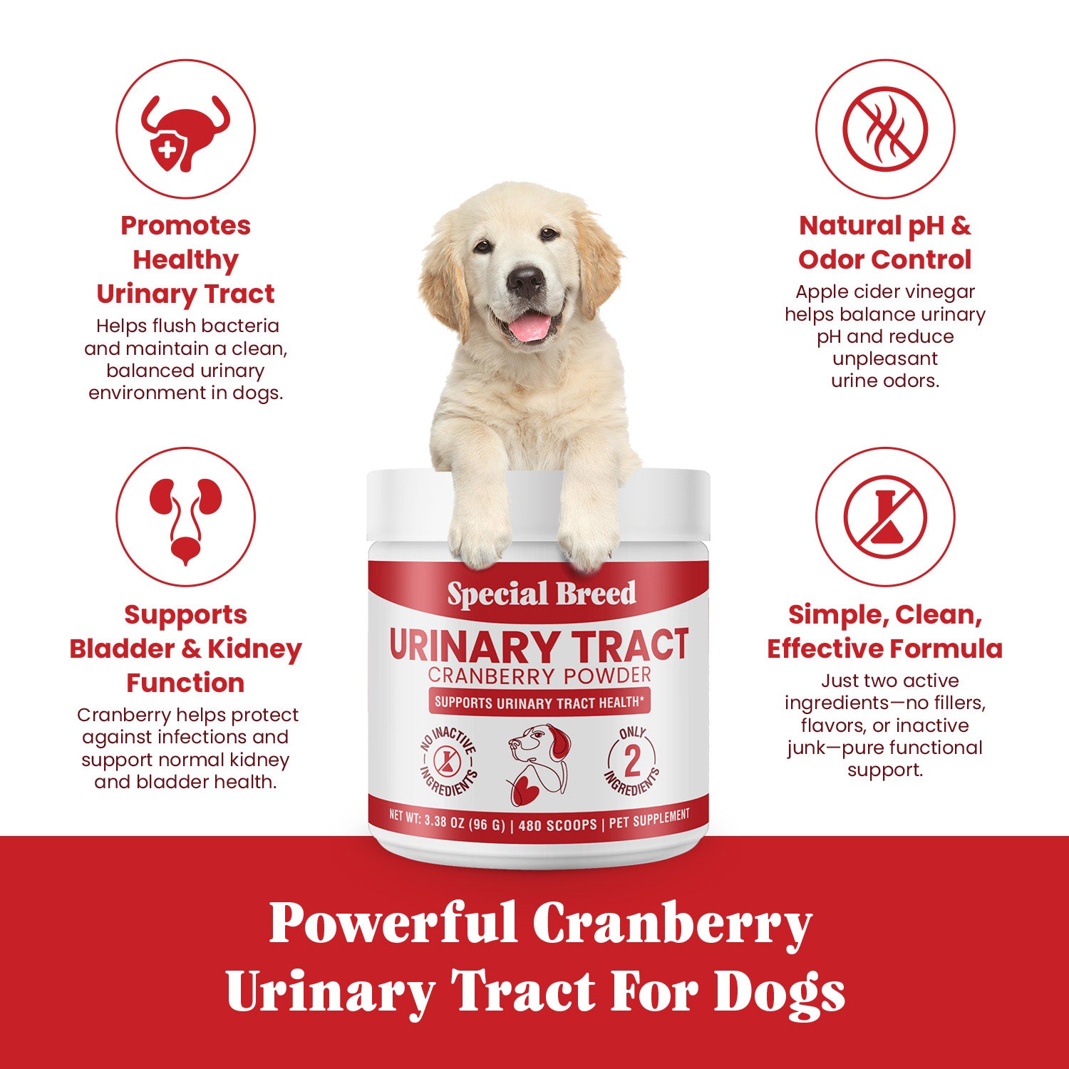 Urinary Tract Powder For Dogs - 480 Scoops