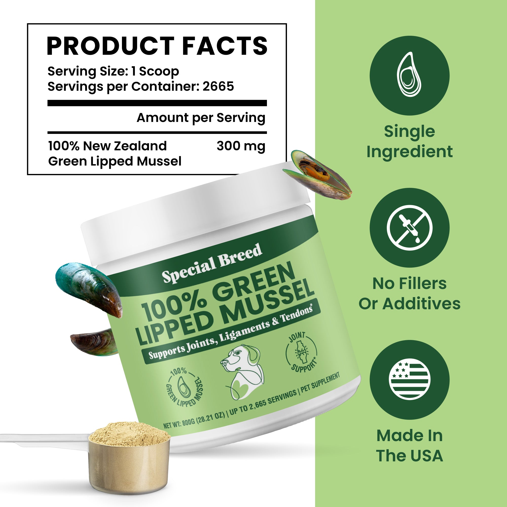 Green Lipped Mussel Powder - 800g