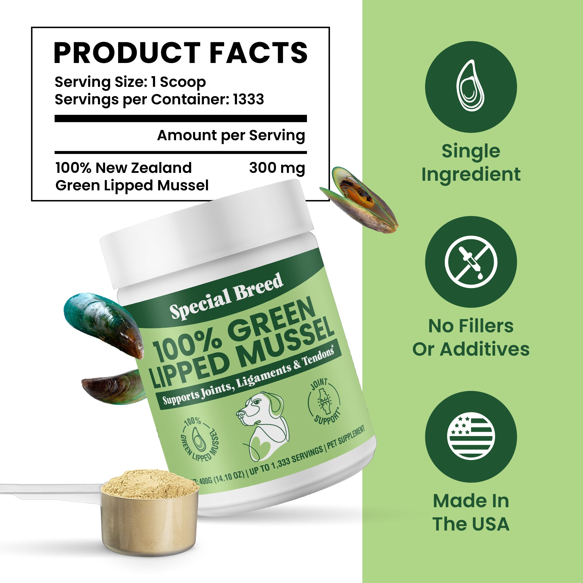 Green Lipped Mussel Powder - 400g